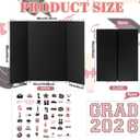 4 Set Graduation Photo Display Board Trifold Poster Board for Class of 2026 Grad Party Picture Display Graduation Photo Frames for Multiple Pictures Table Decor(Pink,24 x 16 Inches)