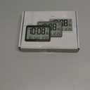 WallarGe Atomic Digital Wall Clock Battery Operated, Self-Setting, Large Display with Temperature, Date, Day of The Week, Silent Wall Mount Digital Clock, 4 Time Zones, DST (Medium)