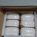 Dicunoy Set of 6 Sugar Packet Holder, Ceramic Sugar Caddy for Sweetener, Classic Restaurant White Tea Bag Organizer Bowl Storage Dish for Coffee Bar, Home