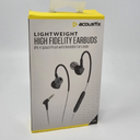 Acoustix High Fidelity Earbuds Lightweight Wired Headphones Mic IPX4 Splashproof