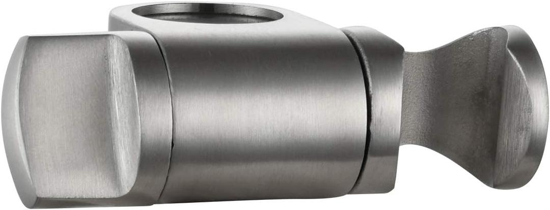Tecmolog Adjustable Shower Head Holder for 25 mm Slide Bar, Stainless Steel Shower Bar Slider Holder Replacement Part Brushed Nickel, ST35