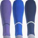 APTESOL Knee High Soccer Socks (3Pair) Team Sport Cushion Athletic Socks for Kids Youth Adult