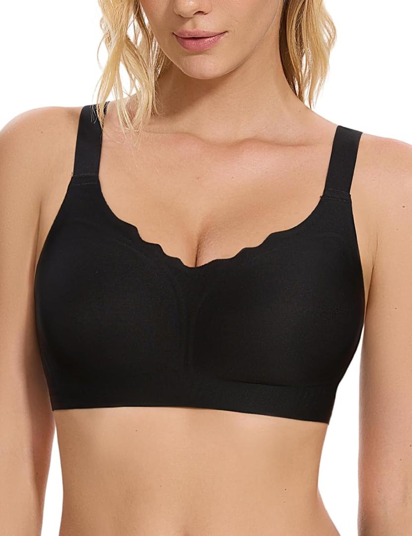 Bras for Women No Underwire, Wireless Bras with Support, Breathable Padded Everyday Bra 2XL
