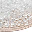 Keedolla 3 Lb White Frosted Sea Glass Stones Fish Tank Rocks Gravel Aquarium Glass Pebbles Marbles Gemstones for Vase Fillers, DIY Crafts, and Home Decor (Clear)