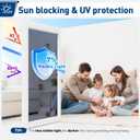 Coavas One Way Privacy Window Film with Tools, Window Tint Adhesive Shatterproof Film for Home, Premium PET Heat Control Daytime Reflective Mirror Coverings, Blue, 35.4 x 78.7 Inch