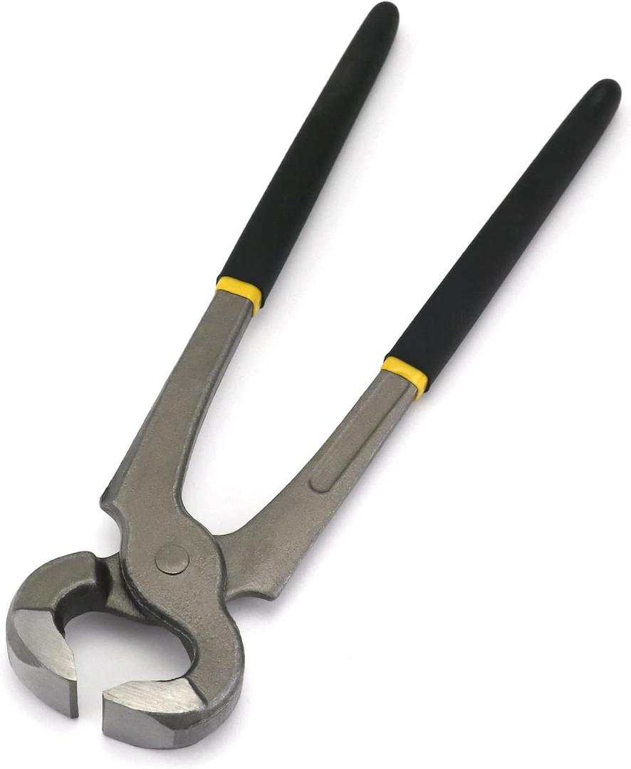 QWORK Nail Puller, 12'' High Leverage Pliers, End Cutting Pliers, Nail Remover, Carpenter Tools