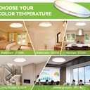 hykolity 32 Inch Oval LED Ceiling Light, 60W, 4000LM, 5CCT