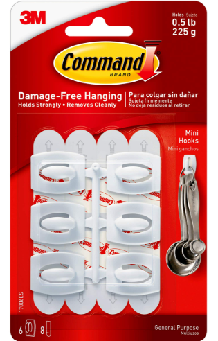 Command  Outdoor Light Clips, 18 Pcs + Mini Hooks 6 Pcs, 4 Ct Sticky Hooks