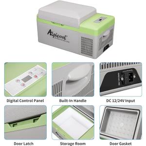 Alpicool Y15E Portable Fridge 12 Volt Car Refrigerator 17 Quart Freezer for Fishing, Camping, RV, Truck, Boat-12/24V DC
4V DC and 100-240V AC for Outdoor, Camping, RV, Truck, Boat