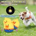 Rechargeable Interactive Moving Dog Toys, Automatic Crazy Jumping Duck for Boredom, Attractive Squeaky Plush Duck Covers A Talking Bouncing Ball with Recording Playback, Puppy Toys to Keep Them Busy