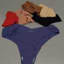 Women Seamless Underwear Soft No Show Stretch Bikini Invisibles Hipster V Cut Panties 6 pack (P3,L)