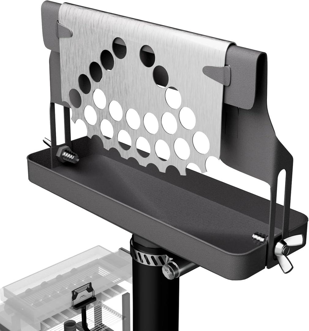 Rear Grease Drainage Funnel for Blackstone Grease Catcher Upgrade, Quality Blackstone Griddle Accessories, Built-in Grease Gate, Adjustable Funnel Height, Flexible Large Capacity (Black)