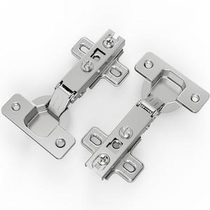 Chibery 2 Pack Full Overlay Cabinet Hinges, Regular Standard Closing, Slide-on, Self-Closing, Frameless Concealed Euro 105 Degree Compact Hinges for Kitchen, Bathroom, 3/4" Overlay, Nickel Plated
