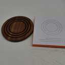 Le Creuset Magnetic Wooden Trivet, Acacia Wood with Black Silicone Rings