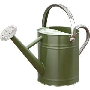 Metal Watering Can, One Gallon Watering Cans Stainless Steel for Outdoor Indoor Garden Plants Watering (Emerald Green)