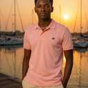 Aeropostale Men's Aero Uniform Polo Short Sleeve (Medium, Pink Dream)