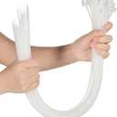 50 Pcs Zip Ties Heavy Duty Strong Large Cable Industrial Sturdy Wire Ties, Awnings Tying Branches Bundling of Crops Fixed Water Pipes(White,24 inch x 7.9 mm)