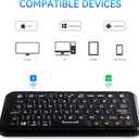 Mini Keyboard with Dual-mode 2.4G/Bluetooth Wireless Keyboard, Ultra-Slim and Portable,Air Mouse Gestures,RGB Backlit,Compatible with Smart TVs/PCs/Tablets/Phones (iOS/Android/Win/Mac) (Update)