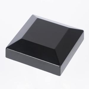 Aluminium Fence Post Caps for True 2.5" x 2.5" Fence Posts, Aluminum, Metal,Wood,Mailbox Posts, Pyramid Post Cap Cover Pressure Fit- Black (1Pack)