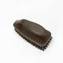 SPARTA Scrub Brush with Iron Shaped Handle and Stiff Bristles, Heavy Duty Scrubber Brush for Kitchen, Bathroom, Shower, Tile, Sink, Carpet and Bakepans, Polypropylene, 6 Inches, Brown