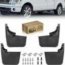Mud Flaps for Ford F150 04-14 Without Fender Flares (Not Compatible with Ford Raptor), Wheel Splash Guards Mud Guards Exteriores Body Kit, Front & Rear 4pcs 4L3Z-16A550-CAA 4L3Z-16A550-HAA
