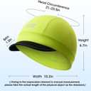 Skull Cap with Sun Visor - Moisture-Wicking Beanie for Cycling, Hiking - Cooling Short Under Helmet Liner for Men & Women (Green, L)