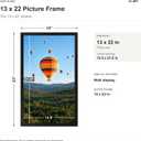 JCJMY 13x22 Picture Frame Black for Poster Photo Picture, Horizontal and Vertical Formats for Wall Hanging, 13 x 22 Wall Gallery Poster Photo Frame for 13 by 22 Photos Posters, Black