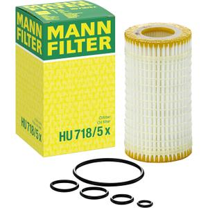 Mann Filter HU 718/5 x Cartridge Oil Filter Replacement Compatible With Dodge Sprinter 2500 Van (2007-2008), Sprinter 3500 Van (2007-2008), Mercedes-Benz C230 (2006-2009)