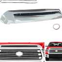 Tundra Front Upper Hood Bulge Molding Chrome Compatible with 2014 2015 2016 2017 2018 2019 2020 2021 To-yota Tundra