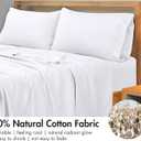 Royale Linens 300 Thread Count 100% Long Staple Combed Cotton Flat Sheet - Super Soft - Top Sheets - King Flat Sheet Sold Separately - Breathable, Cool & Crisp Percale Sheets Only (King, White)