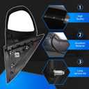 Left Driver Side Door Mirror Compatible with 2011 2012 2013 Kia Optima SX/LX/EX (5 PINS) Black Manual Folding Non Heated Power Glass Replaces KI1321152 87620-2T110 876202T110