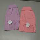 2 Pack Dog Sweaters for Small Dogs Winter Turtleneck Pullover Cable Knit Fleece Stretch Puppy Doggie Chihuahua Toy Poodle Yorkie Pomeranian Boy Girl Pet Clothes (S, Pink & Purple)