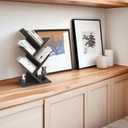 Godferyxin Book Tree Bookshelf, 5-Tier Wood Bookshelf Tree Bookcase for Displaying Books, CDs, Magazines and More at Office, Home or School, 23.6"H x 12.2"L x 6.7"W