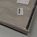 YOUDENOVA 15 inches Storage Ottoman Cube, Foldable Storage Boxes, Padded Seat for Dorm Living Room, Support 300lbs, Line Fabric Beige