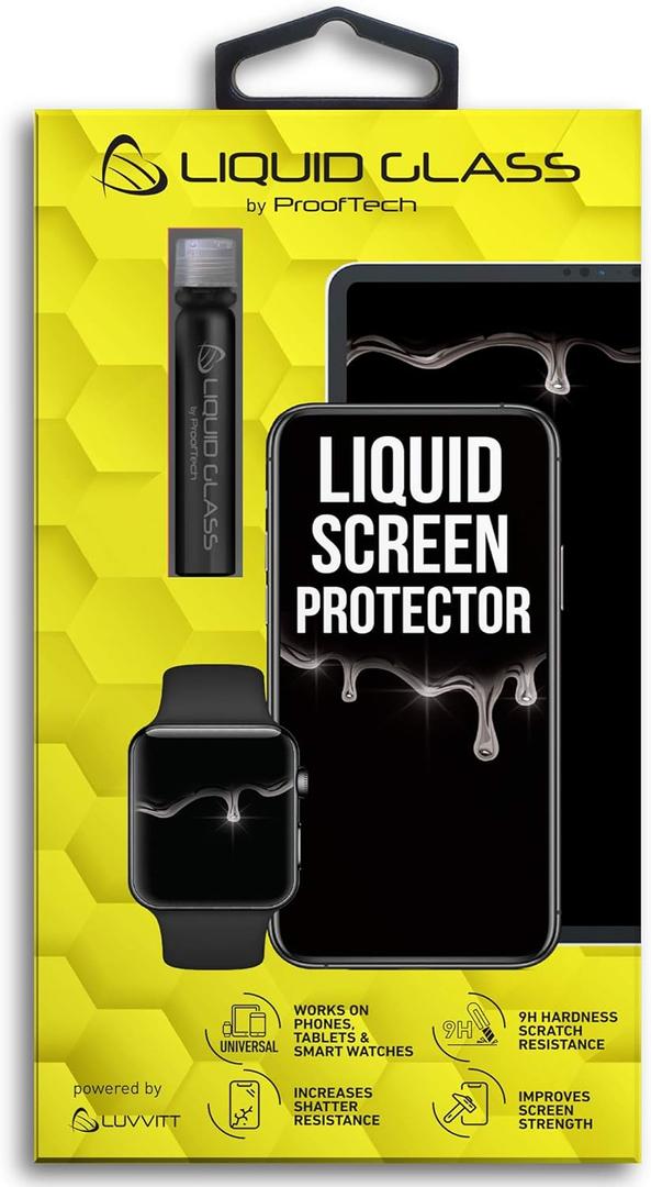 ProofTech Liquid Glass Screen Protector for Up to 4 Devices | Universal for All Smartphones Tablets Smart Watches