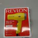 REVLON Compact Hair Dryer | 1875W Lightweight Design, Perfect for Travel, (Yellow)