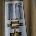 Glass Rods Wall Light Fixture Indoor Brass Bathroom Vanity Lights Beside Mirror Lighting Lamps Up and Down Wall Mounted Light E12 Socket (Brushed Brass, Brushed Brass-A)