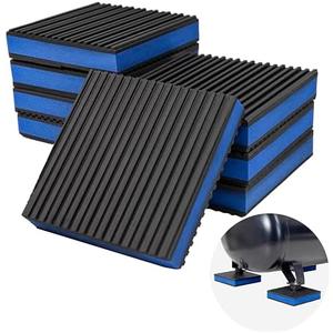 4-Pack Anti Vibration Pads, 4x4x7/8 Inch, EVA Rubber Isolation Mats, Heavy Duty Vibration Isolation Pads for Air Compressos, Conditioner, Treadmill, HVAC Washer Dryer