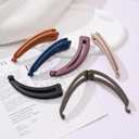 2 x 6 Pieces Banana Hair Clips for Women,Cute Banana Clip for Thin Fine Thick hair,Non Slip Banana Claw Clips (Black,Brown,Cream,Orange,Navy,Carmine)