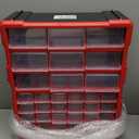 INTERTOOL Small Parts Hardware Organizer - 39 Removeable Drawer Bins & Dividers - Screw Storage Tool Box with Wall Mounts for Garage & Shop - For Bolts, Craft Beads, Legos - 19 x 15 x 7 BX08-4013