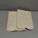 Scalloped Throw Pillow Covers | Decorative Pillow, Fabric Feels a Little Stiff | Boho Sytle for Living Room (Beige & White, 18x18 Inch)