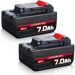 VINIDA Upgraded 2 Packs PCC685L 7.0Ah 20V Replacement for Porter Cable 20V Battery Compatible with Porter Cable Batteries PCC680L PCC682L PCCK602L2 PCC600 PCC640 Cordless Power Tools Battery