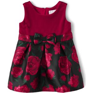 The Children's Place Baby-Girls and Toddler Dressy Dress, Short Sleeve (5T, Berry Jam Floral)