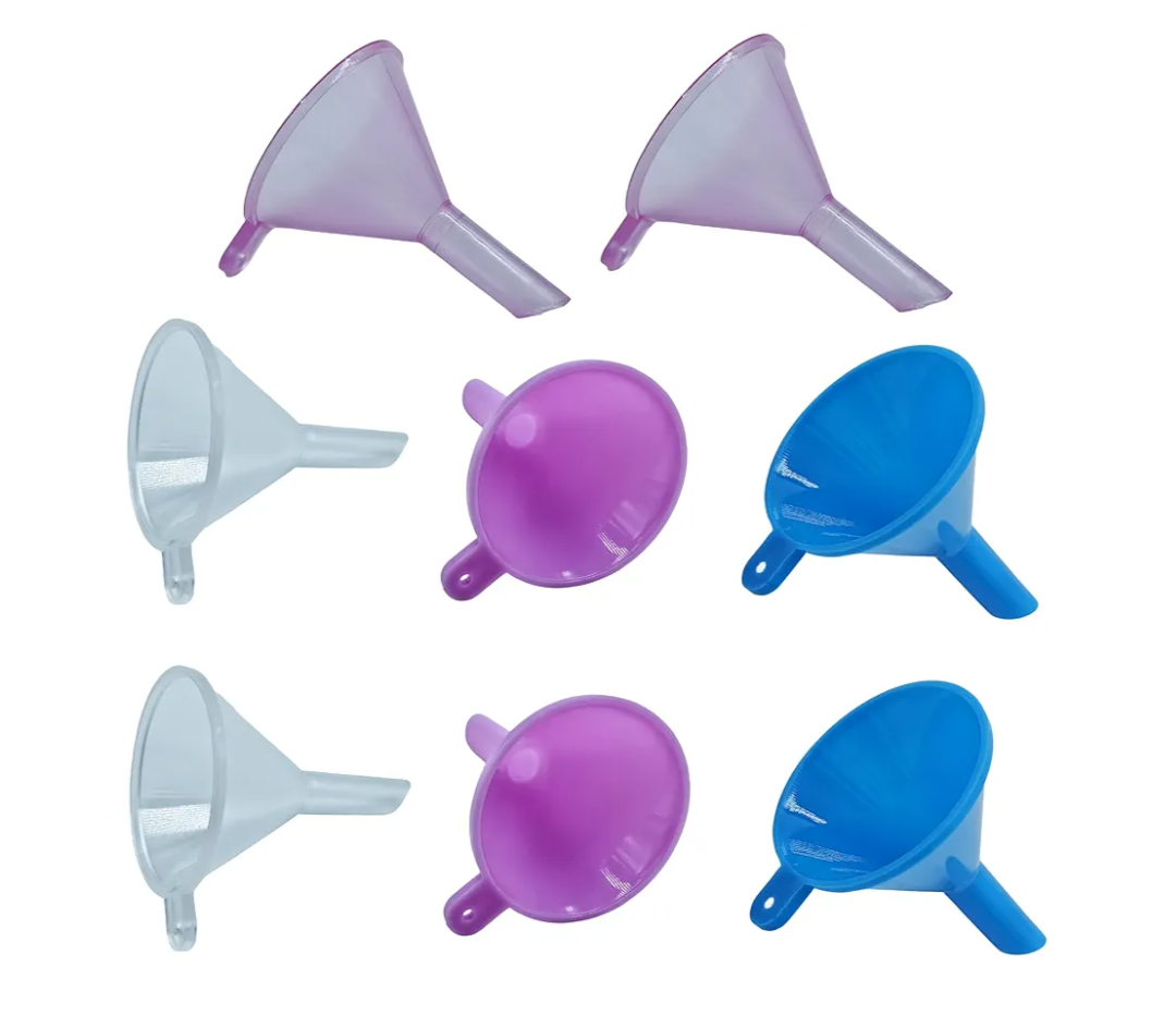 Tiny Small funnels for Filling Small Bottles Capsules Powder Mini Perfume Funnel (8 Pack)