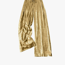 Women's Solid Casual Pants Trendy Straight Leg Drawstring Elastic High Waist Palazzo Pants Loose Trouser M
