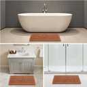 Burnt Orange Bathroom Rugs 20"x32" - Thick Plush Chenille Non-Slip Bath Mat - Absorbent, Washable, Soft Decor for Sink, Shower, Tub, Kitchen, Home Accessories