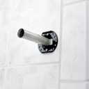 Moen Brushed Nickel 5-Foot Curved Fixed Mount Shower Curtain Rod with Pivoting Flanges, CSR2165BN