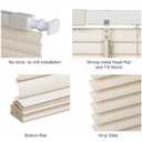 LazBlinds No Drill 1" Vinyl Mini Blinds, 38" W x 64" H, Cream