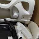 Ergonomic Office Chair with Footrest,Ultra Thick Reclining Desk Chair with Adjustable 2D Lumbar Support and Headrest,Spring Cushion,High Back Premium Mesh Computer Chair,Cream