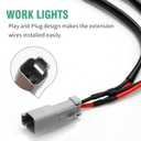 2 in 1 Leads Deutsch Outputs DT, Y Shape 2 Pin DTM Female Connector Socket Adapter Splitters Wiring Harness Retrofit Connectors Wiring Harness for Light Bar Fog Light